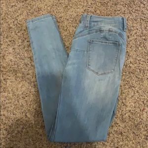 Light wash jeans